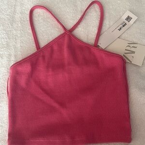Zara Pink Sleeveless Fitted Camisole
